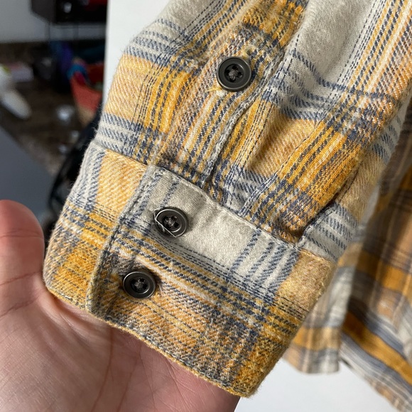 Free People Little Bit of Sugar Plaid Sequin Button Down Top - Picture 6 of 9